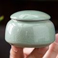 Miniatyrbilde 2 av 7: Keramisk kjæledyrurne 60ml Liten urne for menneskeaske Mini kjæledyr begravelsesurner Begravelsesurner for menneskelig kremasjon Hundeurne for aske BB