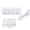 Miniatyrbilde 4 av 5: 10 LED sminkspegellamper Dimbar LED vegglampe for sminkebord