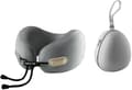 Nackkudde i Memory Foam för Resor – Ergonomisk och kompakt design, lämplig för flygplan, bil och långresor (grå)_yux grey