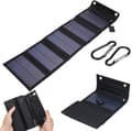 Solpanel - 5 paneler - Solceller - Opladningsbatteri - Sort - Høj kvalitet - Holdbar