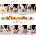 Miniatyrbillede 4 af 5: Manuel Citrus Juicer Citronpresser, Dobbeltformål Manuel Frugtpresser, Frugtpresse til Citroner/Lime/Appelsiner/Grapefrugt - Pink