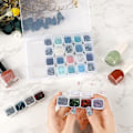 Miniatyrbild 4 av 5: 28 Ruts Diamantbroderilåda, Diamantförvaringslåda Pärlförvaringslåda Smycken Pärlor Örhängen Verktyg Behållare Transparent