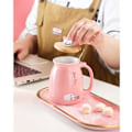Miniatyrbilde 2 av 5: Kattkopp Søt keramisk kaffekopp med nydelig Kitty-lås Rustfritt stål skje, Nyhet Morgenkopp Te Melk Julekopp Gave 380ML (Rosa)