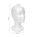 Miniatyrbillede 3 af 5: TG Vit Skum Skyltdocka Hoved Display, Styrofoam Paryk Hoved (2-pak)