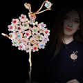 Miniatyrbilde 3 av 5: Rhinestone Øye Lepp Brosje Legering Brosje Balett Corsage Kostyme Tilbehør Smykker