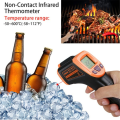 Miniatyrbillede 4 af 5: Berøringsfri LCD IR Infrarød Digital Temperaturtermometer Blå