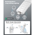 Miniatyrbillede 4 af 5: Genopladelig Boglampe, Øjenvenlig Læselampe Klips på Bog, Bærbar LED Klips på Bogmærke Lampe til Bogelskere