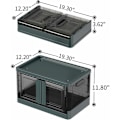 Miniatyrbillede 2 af 5: Plast opbevaringskasse, 32L foldbar opbevaringskasse, med låg og 4 stablebare hjul, til tøj, legetøj, køkkenopbevaring, soveværelse (sæt med 1) Grøn