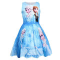 Miniatyrbillede 1 af 2: Pige Prinsesse Kostume Cosplay Klæd dig ud til Halloweenfest rose rød 110cm blå 110cm
