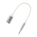 Miniatyrbilde 10 av 11: [LCS] 3,5 mm hann til Type C hunn hodetelefonadapter USB C til Aux lydkabel sølv 0.02 Sølv Silver