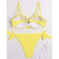 Miniatyrbilde 5 av 5: Kvinners Bikini Volang Topp Side Tie Bunn Todelt Badetøy