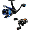 Miniatyrbillede 1 af 5: Centron Spinnrulle Storlek 3000 och Zephyr BFS Baitcasting Rulle Höger Hand