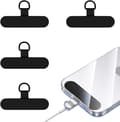 4 st - Telefon patchkabelklämmor patchar stativ rem Metallmonteringsflikar för sladdar rostfritt stål 48*28 mm svart_yu