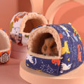 Pikkukuva 5 / 5: Ekorrhus Minibur Plyschfoder Husdjur Sovsäng Hamster Hedgehog Varmbo Husburtillbehör Qinhai (Koko, väri: L-oranssi