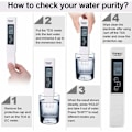 Miniatyrbillede 2 af 5: 3-i-1 TDS-tester pH-tester Vandkvalitetstester til swimmingpool Konduktivitetsmåler med LCD-display Høj nøjagtighed og automatisk kalibreringsfunktion