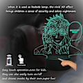 Miniatyrbilde 5 av 5: Anime Satoru Gojo 3D LED nattlys for soveromsdekor