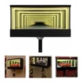 Miniatyrbillede 2 af 5: LED bilnøgleholder vægmontering med bevægelsessensorlys Infinity Mirror Design til hjemmekontor garage sort