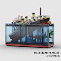 Miniatyrbilde 4 av 4: Titanic Skip Små Partikkel Moc Monterte Byggestener