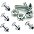 Miniatyrbilde 1 av 5: M6 X 25 mm tak- og kabelrenneskive med flensmutter M6 (6 mm) X 25 mm takkabelskålbult Kupolhode med tannet sekskantflensmutter Stål - 20 stk.