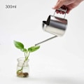 Miniatyrbillede 3 af 5: 11OZ/300ml Børstet Rustfrit Stål Tyk Vandkande Lang Tud Mini Vandkande til Bonsai Blomster Planter i Have Hjemmekontor Terrasse