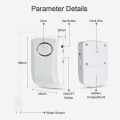 Miniatyrbillede 2 af 5: Vanddetektor, vandalarm, 130dB superhøjt vandlækagealarm, vandsensor, vandlækagedetektor med TUYA/Smart Life-app, trådløs vand