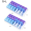 Miniatyrbild 5 av 6: Praktisk 14-Facks Medicinask Tablettask Dosett Multicolor MultiColor s