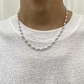 Pikkukuva 4 / 5: Hip-hop helmi kaulakoru persoonallinen patchwork solisluun ketju minimalistisen muotoilun miesten asusteet kaulakoru