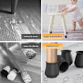 Miniatyrbillede 5 af 5: 16 stk Stolben Gulvbeskyttelse, Silikonbeskyttelse til at beskytte gulve Filtbundsmøbler Anti-Slip Beskyttelsesdæksler