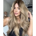 Miniatyrbillede 3 af 5: TG Dame Paryk Langt Brun Blond Ombre Medium Bølge Langt Krøllet Farvet Kemisk Fiber Hår Sæt