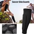 Pikkukuva 4 / 5: 1 pari Hunajakenno Jalkapallo Shin Guards Jalkapallo Kilvet Urheilu Leggin Musta M zdq