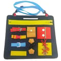 Montessori Activity Board Felt Educational Learning Toy for Children Basic Skills with Buttons Zipper Shoelaces and Buckles