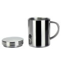 Miniatyrbilde 1 av 5: 304 Rustfritt Stål Dobbel Isolasjon Kaffe Drikke Melk Vann Kopper Slitesterk Drikkkopp med Lopp 200ml