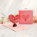 Miniatyrbillede 3 af 5: Pop Up Gratulationskort 3D Hjerteformet Sakura Mors Dag Fødselsdag Valentinsdag Kort til Kone, Mor, Kvinder, Søster, Elsker, Pige