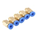 5 stk 3D-printertilbehør PC4-M6 Lige pneumatisk kobling Ydre diameter 4MM