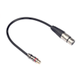 Miniatyrbillede 3 af 3: 1:a Ljudkabel RCA till XLR 30cm Längd Svart Adapterkontakt Ljudkabelomvandlare för Hemmikrofonförstärkare Svart 0,3m