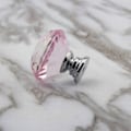 Miniatyrbilde 3 av 4: Rosa krystalldiamanthandtak zinklegeringshåndtak 10 stk