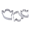 Miniatyrbillede 4 af 5: 3 stk rustfrit stål Halloween Spøgelses Cookie Cutters kagefondant form