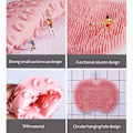 Pikkukuva 6 / 7: Liukumaton silikoninen suihkusuutin jalkojen hankaamiseen ja selän hierontaan, vaaleanpunainen Pink one size