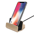 Miniatyrbilde 2 av 5: Iphone Skrivebordsladdestasjon Rask lading Datasynkronisering Stativ, gull