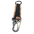 Miniatyrbilde 1 av 4: Hike Spenne Camping Nøkkelring Krok Flettet Snodd Paracord Utendørs Paracord 2stk-oransje