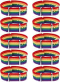 10 stk Pride Armbånd, Pride Feiring, Regnbuearmbånd, Justerbart Vennskapsarmbånd, Pride Måned Tilbehør_yux
