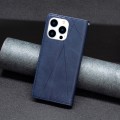 Miniatyrbilde 5 av 5: iPhone 15 Pro BINFEN FÄRG Embossed Wallet Case - Blå Blå