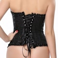 Miniatyrbillede 2 af 3: Europæisk og amerikansk palads brystbinding brudekjole sexet taljebinding mavebinding vest taljebinding korset Sort og Rød（YSJ） Sort og Rød Black and Red XXXL