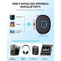Miniatyrbilde 3 av 5: Bil Bluetooth Mottaker, Bluetooth 5.3 Jack Adapter, Bluetooth Mottaker Håndsfritt Anrop, Dobbel Tilkobling