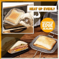 Miniatyrbillede 1 af 5: Bærbar non-stick hopfållbar smørrebrødsristning sølv 25,5x16,5x3,5cm