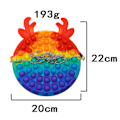 Miniatyrbillede 4 af 5: Tryk-Boble Fidget Legetøj Sensorisk Legetøj Simpel Dimple Taske Håndtaske Rainbow cattle