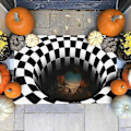 Miniatyrbild 4 av 4: Qian It Joker Illusion Dörrmatta Halloween-mattor