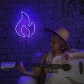 Pikkukuva 2 / 5: Liekki Neon-kyltti, Punainen ja Keltainen Liekki Neonvalo On/Off-kytkimellä