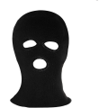 Miniatyrbilde 3 av 5: 2-lags svart 3-hull helmaske for varme. Dobbelt strikket vinterbalaclava