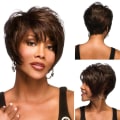 Pikkukuva 1 / 4: TG Naisten Lyhyt Suora Pixie Cut Boycut Hiukset Vaaleat Peruukit